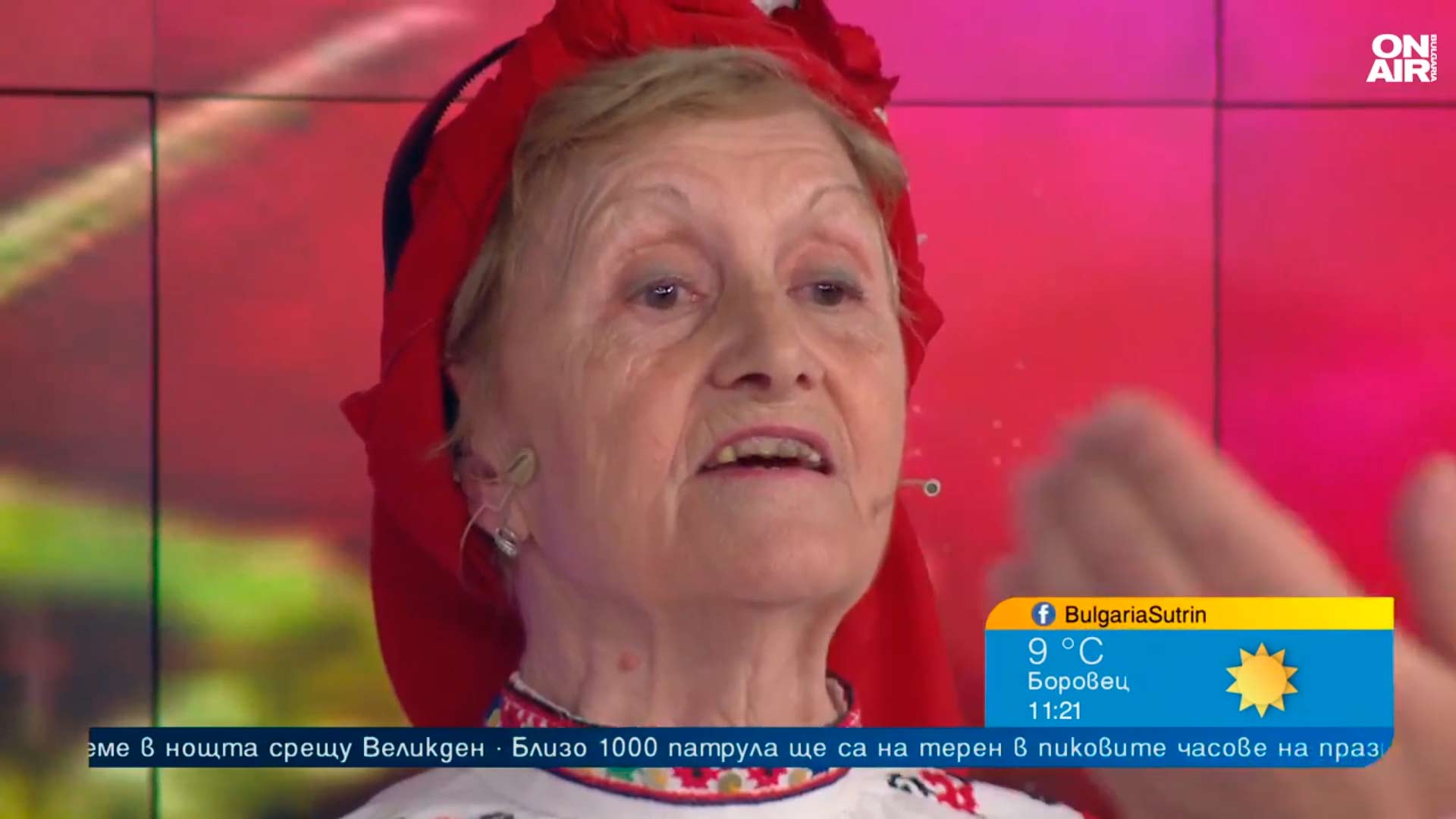 Хор 'София' в студиото на
България сутрин по
телевизия Bulgaria on Air